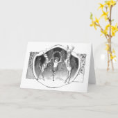 Deer & Fauns Saturnalia Karte (Gelbe Blume)