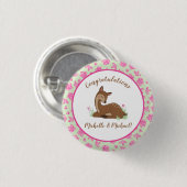 Deer Fawn Baby Shower Button (Vorne & Hinten)