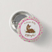 Deer Fawn Baby Shower Button (Vorne & Hinten)