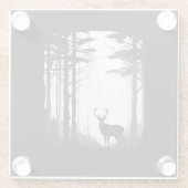 Deer Forest Wildlife Glasuntersetzer (Rückseite)