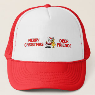 "Deer Friend" Weihnachtshut, wählen Sie Farbe Truckerkappe