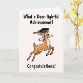 Deer Graduation Card Karte (Gelbe Blume)