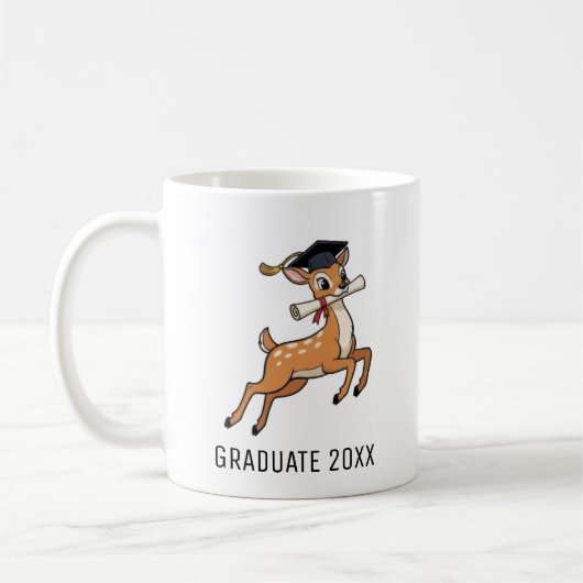 Deer Graduation Personalized Kaffeetasse (Links)