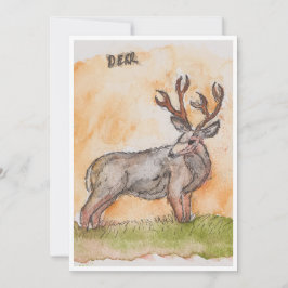 Deer Greeting Card Feiertagskarte