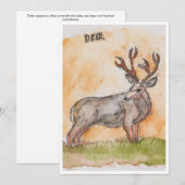 Deer Greeting Card Feiertagskarte (Vorne/Hinten)
