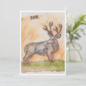Deer Greeting Card Feiertagskarte (Stehend Vorderseite)