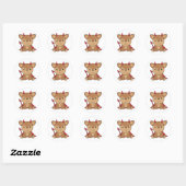 Deer Halloween Niedlich Devil Hexenkostüm Classic  Runder Aufkleber (Blatt)