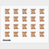 Deer Halloween Niedlich Devil Hexenkostüm Square S Quadratischer Aufkleber (Blatt)