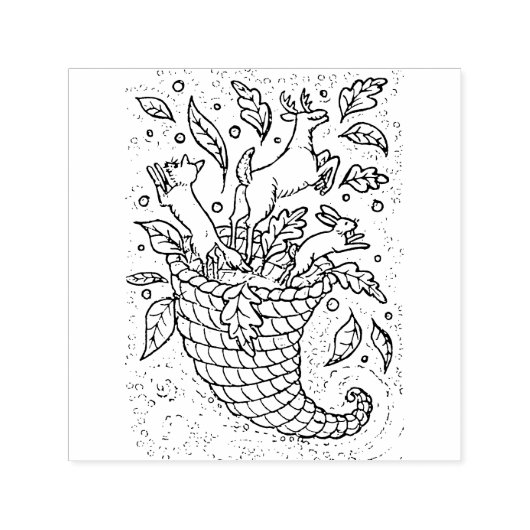 DEER HARE FOX WILDLIFE, DIE KORNUKOPIA DER NATUR PERMASTEMPEL (Design)