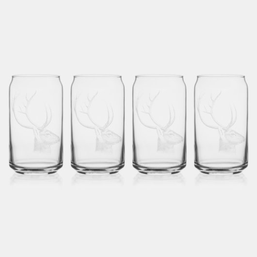 Deer Head Sihlouette Dosenglas (Hinten)