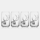 Deer Head Sihlouette Dosenglas (Vorderseite)