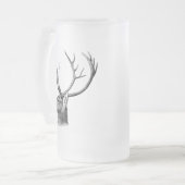 Deer Head Silhouette Mattglas Bierglas (Vorderseite Links)