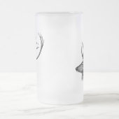 Deer Head Silhouette Mattglas Bierglas (Mittel)