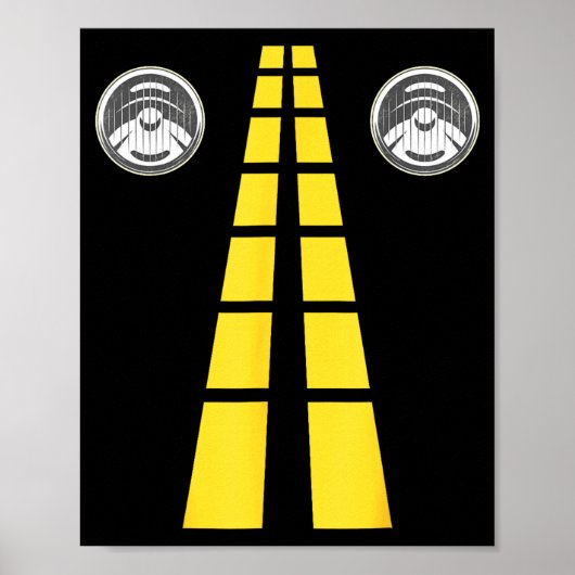 Deer Headlights With Road Markings Couples Costume Poster (Vorne)