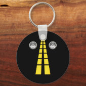 Deer Headlights With Road Markings Couples Costume Schlüsselanhänger (Vorderseite)