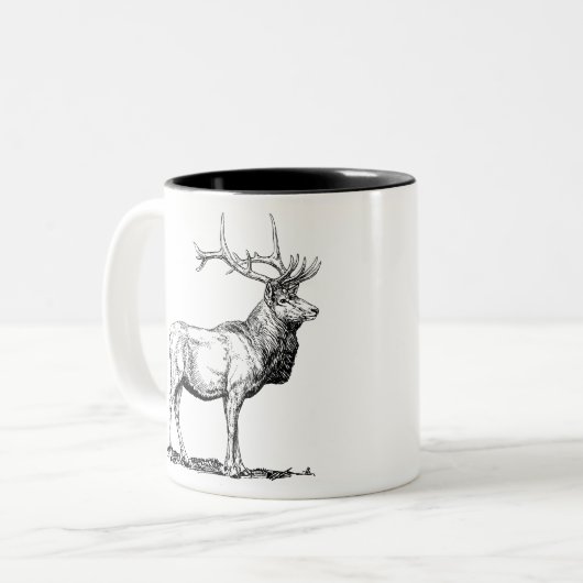 Deer / Hirsch Zweifarbige Tasse (Vorderseite Links)