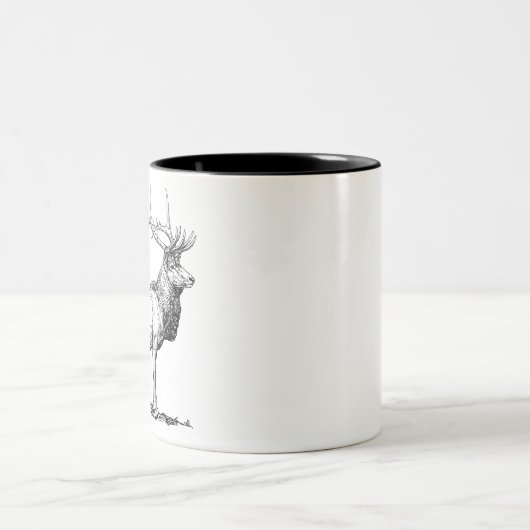 Deer / Hirsch Zweifarbige Tasse (Mittel)