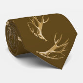 Deer Hunter Antlers Dark Brown Krawatte (Gerollt)