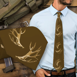 Deer Hunter Antlers Dark Brown Krawatte