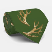 Deer Hunter Antlers Forest Green Krawatte (Gerollt)