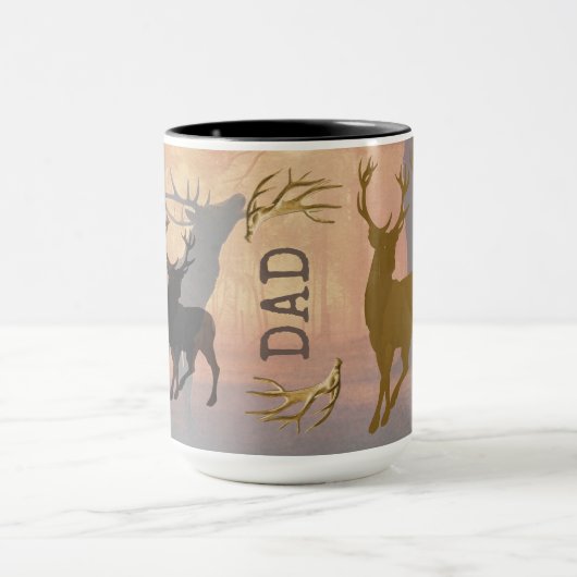 Deer Hunter Antlers Name Template Tasse (Zentrum)