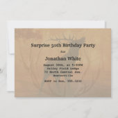 Deer Hunter Antlers Typ Geburtstag Einladung (Rückseite)