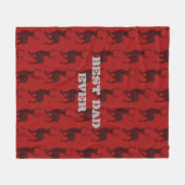 Deer Hunter Best Vater Red Fleece Blanket (Vorderseite (Horizontal))