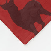 Deer Hunter Best Vater Red Fleece Blanket (Ecke)
