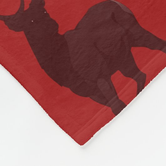 Deer Hunter Best Vater Red Fleece Blanket (Ecke)