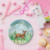 Deer Hunter Birthday Woodland Pappteller (Party)