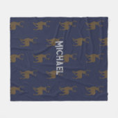 Deer Hunter Buck Pattern Personalisiert Fleecedecke (Vorderseite (Horizontal))