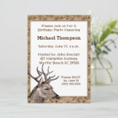 Deer Hunter Camouflage Geburtstagseinladung Einladung (Stehend Vorderseite)