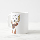 Deer Hunter Funny Young Buck Personalisiert Geburt Kaffeetasse (Vorderseite Links)