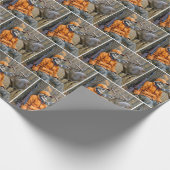 Deer Hunter Skeleton With Buck Deer In Woods Geschenkpapier (Ecke)