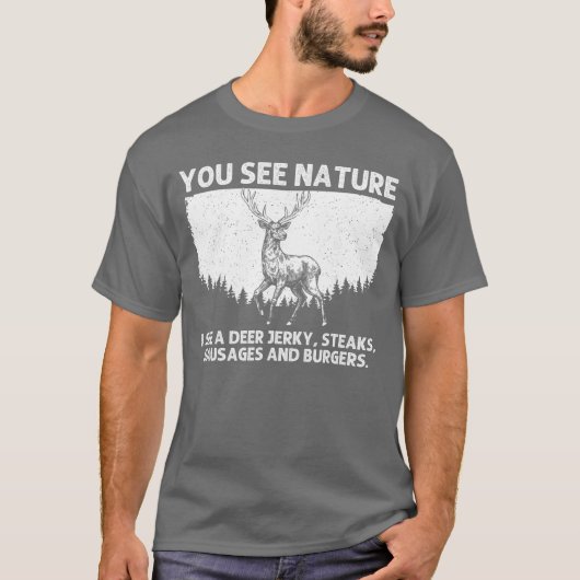 Deer Hunting Art for Men Women Wildlife Hunter Dee T-Shirt (Vorderseite)
