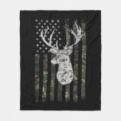 Deer Hunting Camo American Flag  Fleecedecke (Vorderseite)