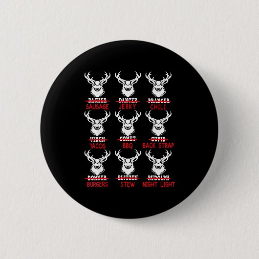 Deer Hunting Gift Hunter Of All Santa's Reindeer  Button (Vorderseite)