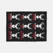 Deer Hunting Gift Hunter Of All Santa's Reindeer Fleecedecke (Vorderseite (Horizontal))
