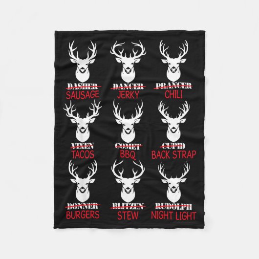 Deer Hunting Gift Hunter Of All Santa's Reindeer Fleecedecke (Vorderseite)
