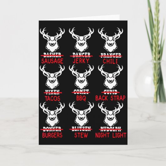Deer Hunting Gift Hunter Of All Santa's Reindeer Karte (Vorderseite)