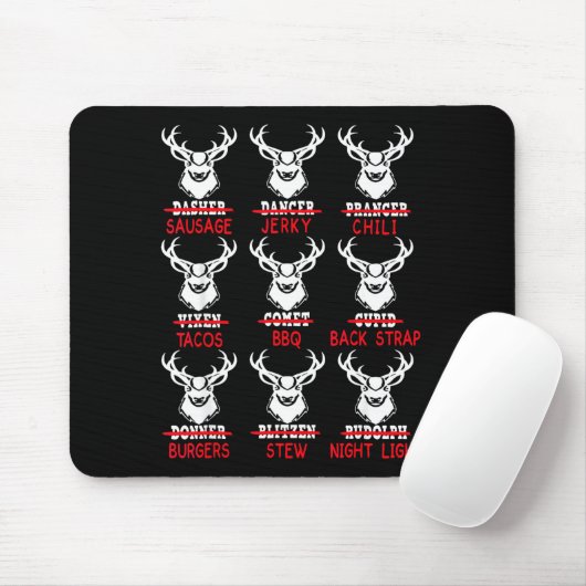 Deer Hunting Gift Hunter Of All Santa's Reindeer Mousepad (Mit Mouse)