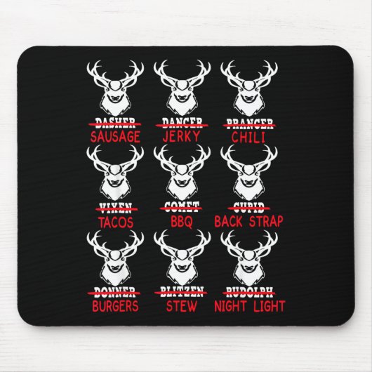 Deer Hunting Gift Hunter Of All Santa's Reindeer Mousepad (Vorne)