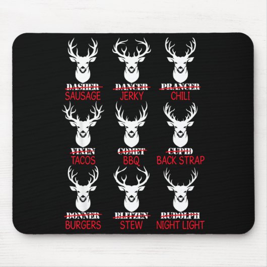 Deer Hunting Gift Hunter Of All Santa's Reindeer Mousepad (Vorne)