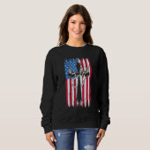 Deer Hunting Hunter  Us Flag Deer Hunting & Fishin Sweatshirt (Vorne ganz)