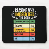 Deer Hunting Outfit For Men & Women. Funny Hun Mousepad (Vorne)