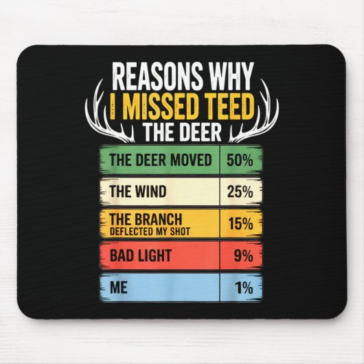 Deer Hunting Outfit For Men &amp; Women. Funny Hun Mousepad (Vorne)