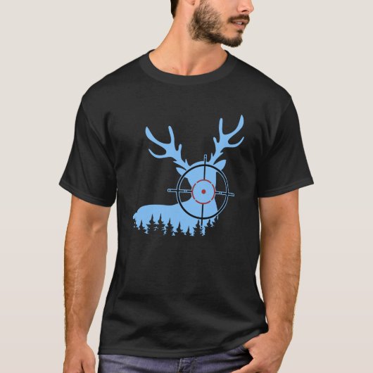 Deer Hunting Scope Silhouette | Crosshair Hunter T-Shirt (Vorderseite)