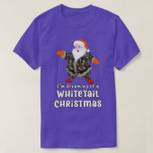 Deer Hunting Whitetail Christmas Camo Santa  T-Shirt (Design vorne)