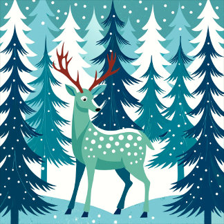 Deer Illustration Phone Case iPhone 16 Pro Hülle