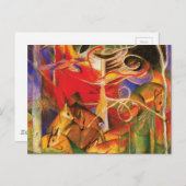 Deer in Forest von Franz Marc Postkarte (Vorne/Hinten)